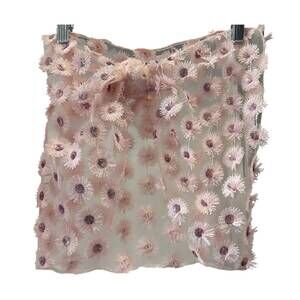 NEW LES TOUT PETITS women's sequin daisy short sarong in pink